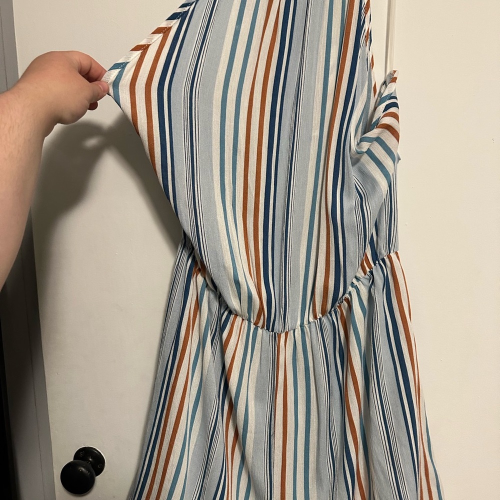 NWOT Multi Colored Striped Romper